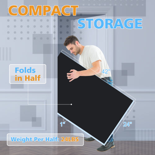 7 X4ft Black Mid-Size Ping Pong Conversion Top Foldable & Portable Table Tennis Table Top For Indoor Games