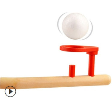 Early Learning Sense Equipment Wooden Suspended Magic Props Children Blowing Balls Blowing Ball Games Oral Trainers