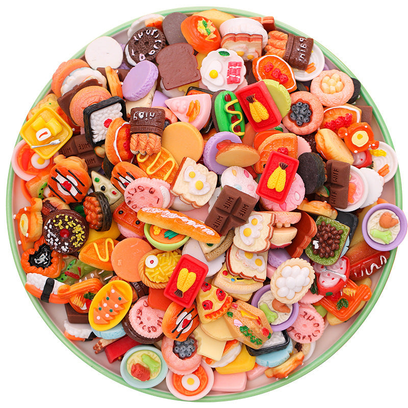 Simulation Of Food And Games Miniature Bread Cookie Lucky Bag Resin Accessories