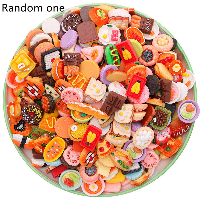 Simulation Of Food And Games Miniature Bread Cookie Lucky Bag Resin Accessories